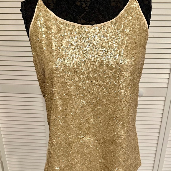 Anna-Kaci Tops - Anna-Kaci Gold Sequined Tank NWT